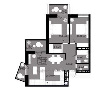 Купити квартиру, Стрийська вул., 121Б, Львів, Сихівський район, id 5853109