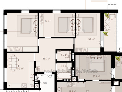Купити квартиру, Приміська, Горішній, Пустомитівський район, id 5837062