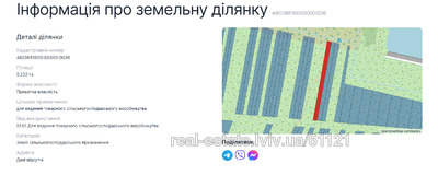 Купити ділянку, сільськогосподарського, Гамаліївка, Пустомитівський район, id 5809069